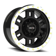 Vision 398 16x8 +0 5x139.7mm 110mm Gloss Black Machined Lip
