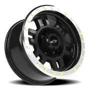 Vision 398 16x8 +0 5x139.7mm 110mm Gloss Black Machined Lip