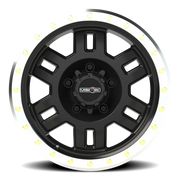 Vision 398 17x8.5 +0 5x139.7mm 108mm Gloss Black Machined Lip