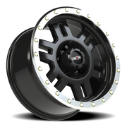 Vision 398 18x9 +0 5x139.7mm 108mm Gloss Black Machined Lip