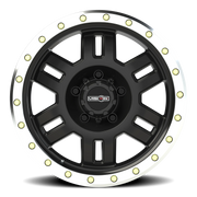 Vision 398 18x9 +18 5x139.7mm 108mm Gloss Black Machined Lip