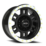 Vision 398 16x8 +0 6x139.7mm 110mm Gloss Black Machined Lip