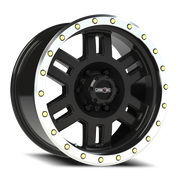Vision 398 18x9 +18 6x139.7mm 106.2mm Gloss Black Machined Lip