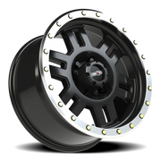 Vision 398 18x9 +18 6x139.7mm 106.2mm Gloss Black Machined Lip