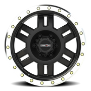 Vision 398 18x9 +18 6x139.7mm 106.2mm Gloss Black Machined Lip
