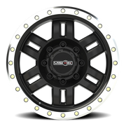 Vision 398 18x9 -12 8x165.1mm 125.2mm Gloss Black Machined Lip