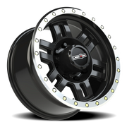 Vision 398 18x9 +12 8x165.1mm 125.2mm Gloss Black Machined Lip