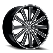 Luxxx Alloys 4 22x8.5 +35 5x110mm 74.1mm Gloss Black Machined Face
