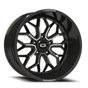 Vision 402 20x10 -25 5x127mm 78.1mm Gloss Black Machined Face