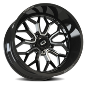 Vision 402 20x10 -25 5x127mm 78.1mm Gloss Black Machined Face