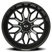 Vision 402 20x10 -25 5x127mm 78.1mm Gloss Black Machined Face