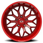 Vision 402 22x12 -51 5x150mm 110.2mm Red Tint Milled Spokes
