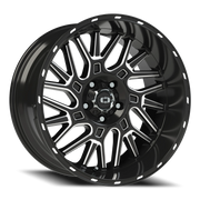 Vision 404 20x10 -25 5x127mm 78.1mm Gloss Black Milled Spoke