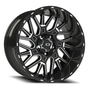 Vision 404 20x10 -25 5x139.7mm 108mm Gloss Black Milled Spoke