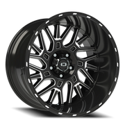 Vision 404 20x12 -51 5x127mm 78.1mm Gloss Black Milled Spoke