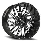Vision 404 22x10 -19 5x127mm 78.1mm Gloss Black Milled Spoke