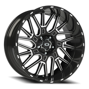 Vision 404 22x10 -19 5x139.7mm 108mm Gloss Black Milled Spoke