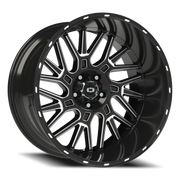 Vision 404 22x12 -51 5x127mm 78.1mm Gloss Black Milled Spoke