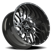 Vision 404 22x12 -51 5x127mm 78.1mm Gloss Black Milled Spoke