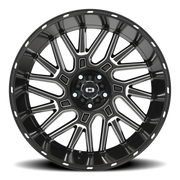 Vision 404 22x12 -51 5x127mm 78.1mm Gloss Black Milled Spoke