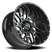 Vision 404 22x12 -51 5x139.7mm 108mm Gloss Black Milled Spoke