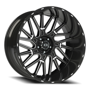 Vision 404 24x12 -51 5x127mm 78.1mm Gloss Black Milled Spoke