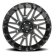 Vision 404 24x12 -51 5x127mm 78.1mm Gloss Black Milled Spoke