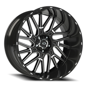 Vision 404 24x12 -51 5x139.7mm 108mm Gloss Black Milled Spoke