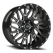 Vision 404 20x10 -25 6x135mm 87.1mm Gloss Black Milled Spoke
