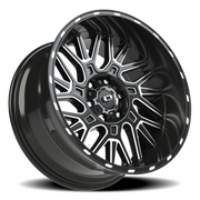 Vision 404 20x10 -25 6x139.7mm 106.2mm Gloss Black Milled Spoke