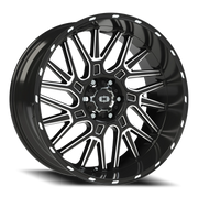 Vision 404 22x10 -19 6x139.7mm 106.2mm Gloss Black Milled Spoke