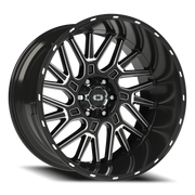 Vision 404 22x12 -51 6x135mm 87.1mm Gloss Black Milled Spoke