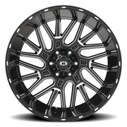 Vision 404 22x12 -51 6x135mm 87.1mm Gloss Black Milled Spoke
