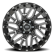 Vision 404 20x9 +12 6x135mm 87.1mm Gloss Black Milled Spoke