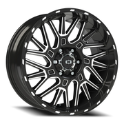 Vision 404 20x9 +12 6x139.7mm 106.2mm Gloss Black Milled Spoke