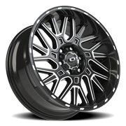 Vision 404 20x9 +12 6x139.7mm 106.2mm Gloss Black Milled Spoke