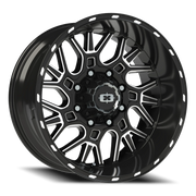 Vision 404 20x10 -25 8x180mm 124.2mm Gloss Black Milled Spoke