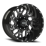 Vision 404 20x12 -51 8x170mm 125.2mm Gloss Black Milled Spoke