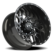 Vision 404 20x12 -51 8x180mm 124.2mm Gloss Black Milled Spoke