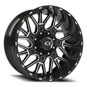 Vision 404 22x10 -19 8x180mm 124.2mm Gloss Black Milled Spoke