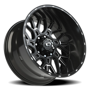 Vision 404 22x12 -51 8x165.1mm 125.2mm Gloss Black Milled Spoke