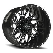 Vision 404 22x14 -76 8x170mm 125.2mm Gloss Black Milled Spoke