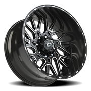 Vision 404 24x12 -51 8x170mm 125.2mm Gloss Black Milled Spoke