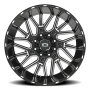 Vision 404 24x12 -51 8x180mm 124.2mm Gloss Black Milled Spoke