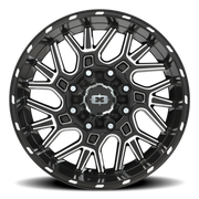Vision 404 20x9 +12 8x180mm 124.2mm Gloss Black Milled Spoke