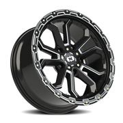 Vision 405 20x9 +10 5x127mm 78.1mm Gloss Black Milled Spoke