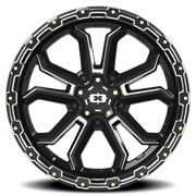 Vision 405 17x8 +30 5x120mm 76.1mm Gloss Black Milled Spoke