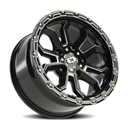 Vision 405 18x9 +12 5x127mm 78.1mm Gloss Black Milled Spoke
