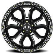 Vision 405 18x9 +12 5x139.7mm 108mm Gloss Black Milled Spoke