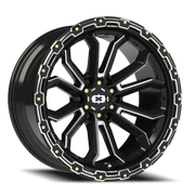 Vision 405 20x10 -25 6x139.7mm 106.2mm Gloss Black Milled Spoke